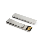 Clés USB plates personnalisées avec clip en métal Metalclip couleur argenté