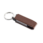 Stylo USB personnalisé compact avec stylet tactile Minimal couleur marron