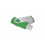 Clé USB sérigraphiée exclusive 3.0 avec corps caoutchouc Techmate 3.0 couleur vert