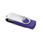 Clé USB sérigraphiée exclusive 3.0 avec corps caoutchouc Techmate 3.0 couleur violet