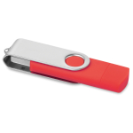 Clés USB d'entreprise allongées avec connexion mobile Techmate Otg couleur rouge