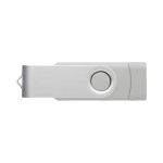 Clés USB d'entreprise allongées avec connexion mobile Techmate Otg couleur gris
