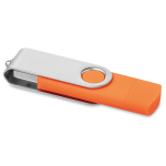 Clés USB d'entreprise allongées avec connexion mobile Techmate Otg couleur orange