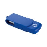 Clé USB en plastique recyclé de couleur à offrir en cadeau Recyclemate couleur bleu
