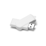 Clé USB en plastique recyclé de couleur à offrir en cadeau Recyclemate couleur blanc