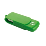 Clé USB en plastique recyclé de couleur à offrir en cadeau Recyclemate couleur vert