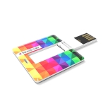 Carte USB carrée avec impression tout en couleur recto verso couleur blanc