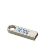 Clés USB personnalisées élégantes avec poignée ronde Compacte Round couleur argenté