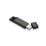 Clés USB promotionnelles avec logo en plastique brillant Dataflat couleur noir