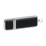 Clé USB publicitaire avec boitier combinant cuir et métal Classic couleur noir