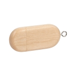 Clé USB en bois au format 3.0 de forme ovale compacte Oval 3.0 couleur bois clair