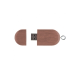 Clé USB en bois au format 3.0 de forme ovale compacte Oval 3.0 couleur bois foncé