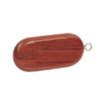 Clé USB en bois au format 3.0 de forme ovale compacte Oval 3.0 couleur acajou
