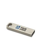 Clé USB avec logo gravé compact en métal économique Compacte Slim couleur argenté