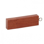 Clé USB classique avec étui en bois avec logo USB Écologique couleur acajou