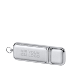 Clé USB professionnelle en cuir et métal connexion 3.0 Classic 3.0 couleur blanc