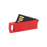 Clé USB compacte avec clip de couleur rotatif couleur rouge