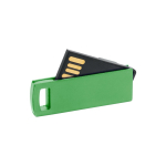 Clé USB compacte avec clip de couleur rotatif couleur vert