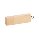 Clé USB rectangulaire gravé en bois avec vitesse 3.0 Écologique 3.0 couleur bois clair
