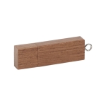 Clé USB rectangulaire gravé en bois avec vitesse 3.0 Écologique 3.0 couleur bois foncé