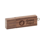 Clé USB rectangulaire gravé en bois avec vitesse 3.0 Écologique 3.0 couleur bois foncé
