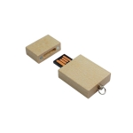 Petite clé USB en bois personnalisée avec anneau USB Bois Mini couleur bois clair