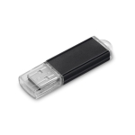 Clé USB personnalisé pas cher avec bouchon transparent USB Metalcolor couleur noir