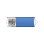Clé USB personnalisé pas cher avec bouchon transparent USB Metalcolor couleur bleu