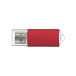 Clé USB personnalisé pas cher avec bouchon transparent USB Metalcolor couleur rouge