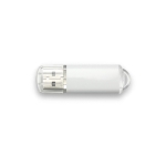 Clé USB personnalisé pas cher avec bouchon transparent USB Metalcolor couleur blanc