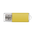 Clé USB personnalisé pas cher avec bouchon transparent USB Metalcolor couleur jaune