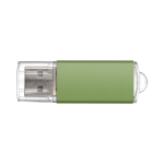 Clé USB personnalisé pas cher avec bouchon transparent USB Metalcolor couleur vert
