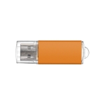 Clé USB personnalisé pas cher avec bouchon transparent USB Metalcolor couleur orange