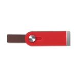 USB rétractable avec poignée en cuir pour sérigraphie USB Slide Flash couleur rouge