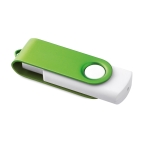 Clé USB 3.0 blanche personnalisée avec clip de couleur Whitemate 3.0 couleur vert