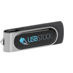 USB personnalisé avec goutte de résine et clip rotatif Techmate Relief couleur noir