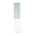 Clé USB en métal et verre avec lumière LED une fois connectée Clear couleur argenté
