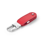 Clé USB en silicone colorée et métal avec porte couleur rouge