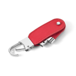 Clé USB en silicone colorée et métal avec porte couleur rouge