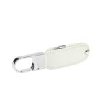 Clé USB en silicone colorée et métal avec porte couleur blanc