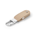 Clé USB en silicone colorée et métal avec porte couleur beige