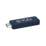 Clé USB publicitaire avec lumière pour éclairer le logo Soft Square couleur bleu