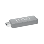 Clé USB publicitaire avec lumière pour éclairer le logo Soft Square couleur gris