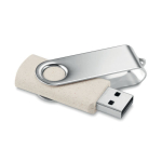 Clé USB publicitaire éco avec coque en paille de blé USB Greener couleur beige