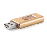Clés USB en métal avec 4 fonctions en 1 USB Metalcolor Otg Slide couleur doré