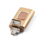 Clés USB en métal avec 4 fonctions en 1 USB Metalcolor Otg Slide couleur doré