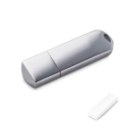 Clé USB en métal brillante minimaliste avec votre logo USB Glossy couleur argenté