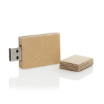 Clés USB avec capuchon et corps en carton recyclé USB Cardboard couleur beige