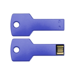 Clé USB en métal en forme de clé avec connexion 3.0 Clé USB 3.0 couleur bleu