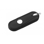 Clé USB avec finition en caoutchouc et bords arrondis Datacap couleur noir